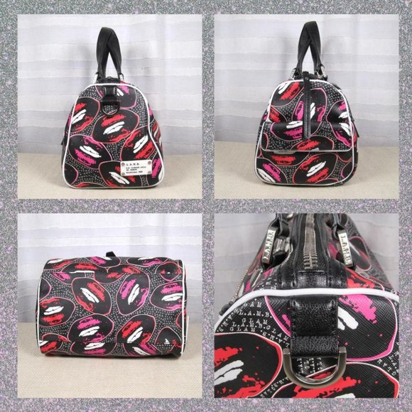 L.A.M.B. Worthington Satchel and Matching Wallet in Kiss Me Print with Dust Bag - Picture 5 of 16